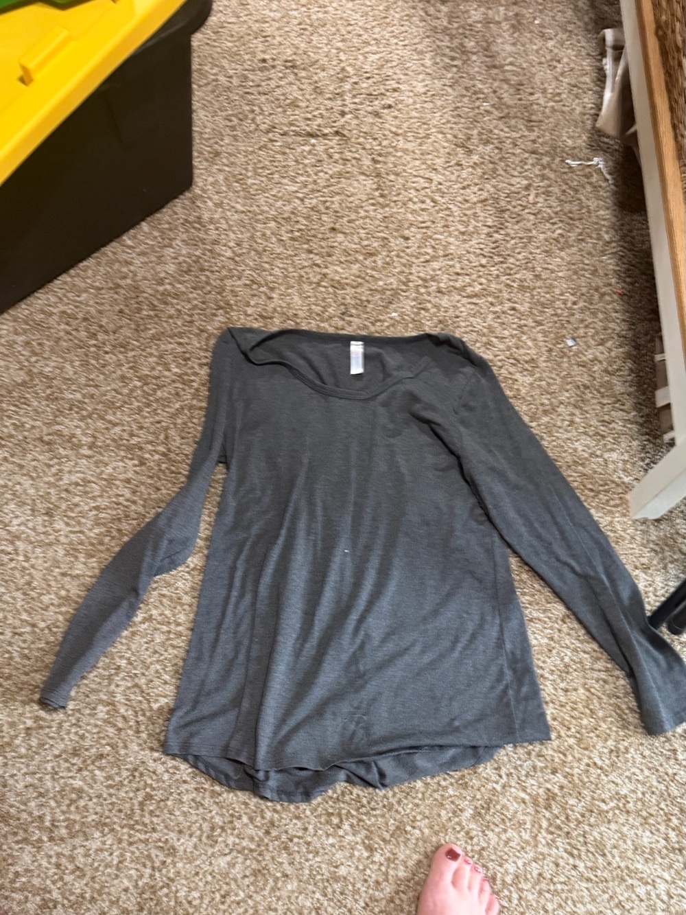 LuLaRoe Dark Gray Long Sleeve Scoop Neck Tunic
